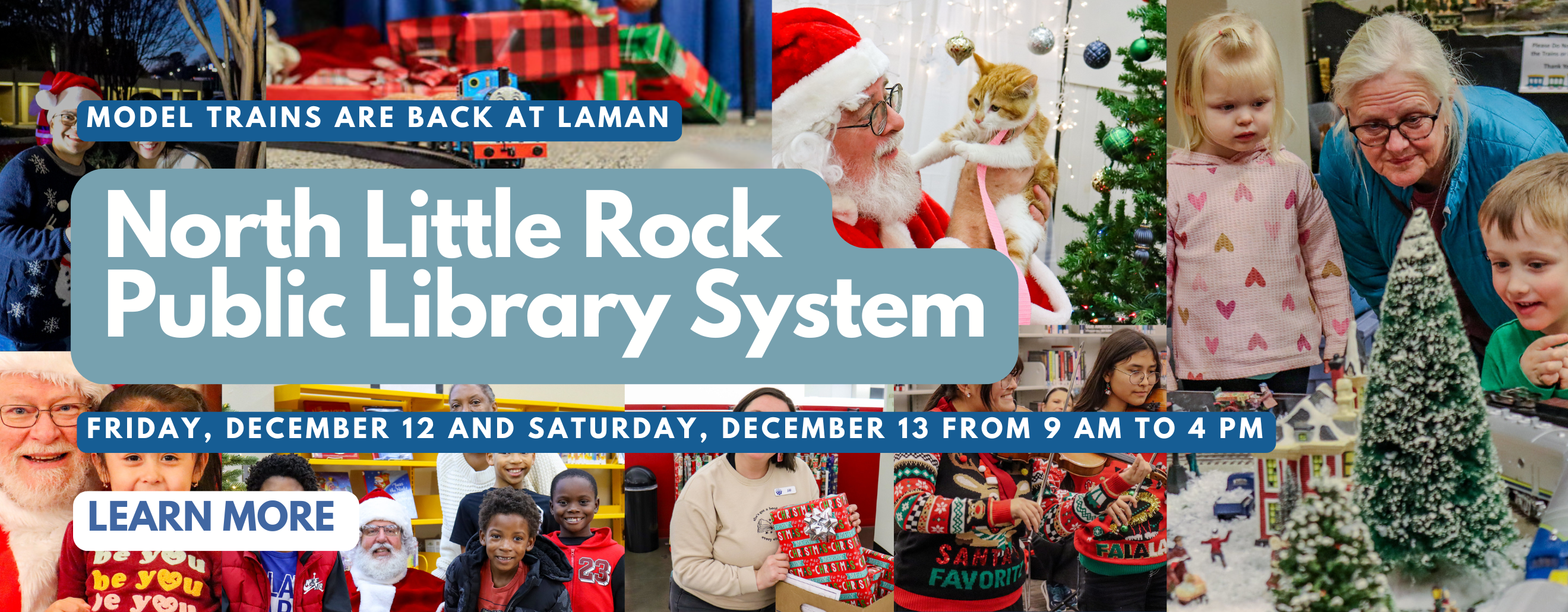 Model trains are back at Laman on Friday, December 12 and Saturday, December 13 from 9 AM to 4 PM. North Little Rock  Public Library System. Learn more